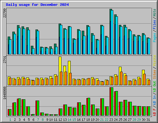 Daily usage for December 2024