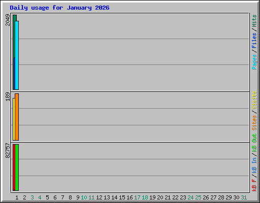 Daily usage for January 2026
