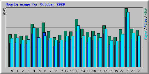 Hourly usage for October 2020