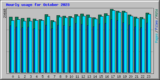 Hourly usage for October 2023