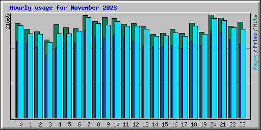 Hourly usage for November 2023