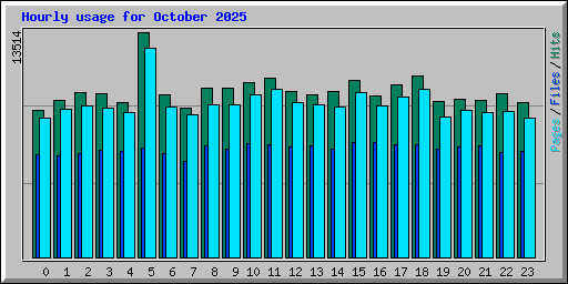 Hourly usage for October 2025