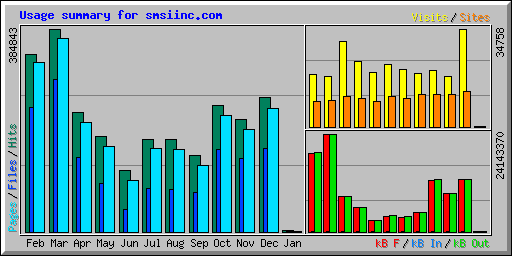Usage summary for smsiinc.com